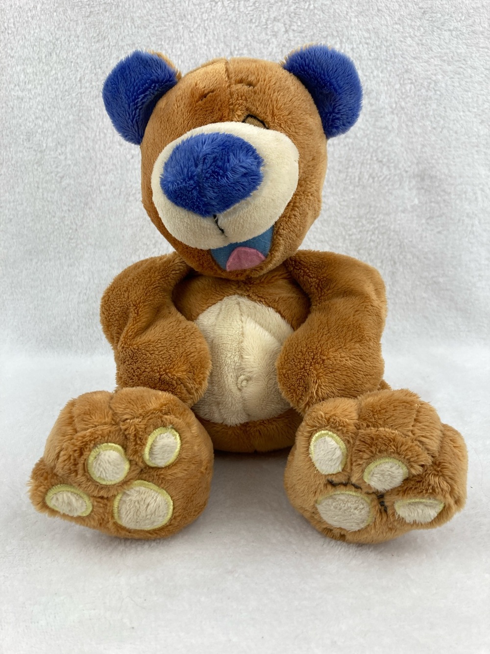 Luv n’ care Nuby Tickle Toes Giggling Big Foot Teddy Bear 11”